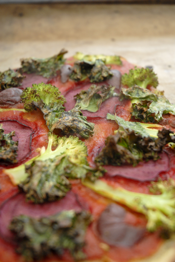 vegansk pizza grønkål